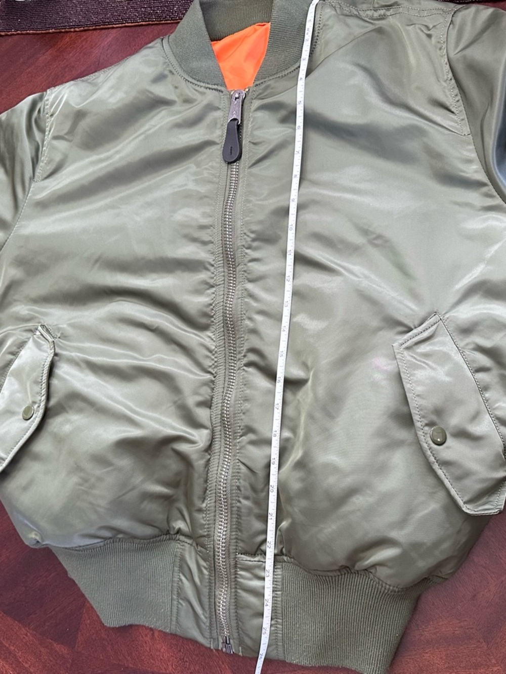 Alpha Industries Green Reversible Bomber Flight Jacket Military Tactical Utility - Picture 5 of 10
